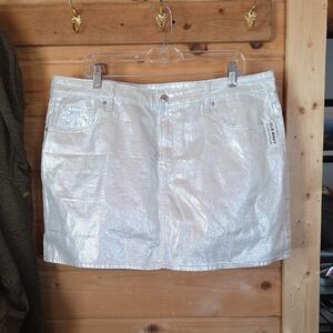 Silver Mini Skirt
